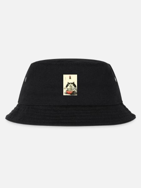 Nudelkatzen-Festmahl - Kinder Bucket Hat - Schwarz