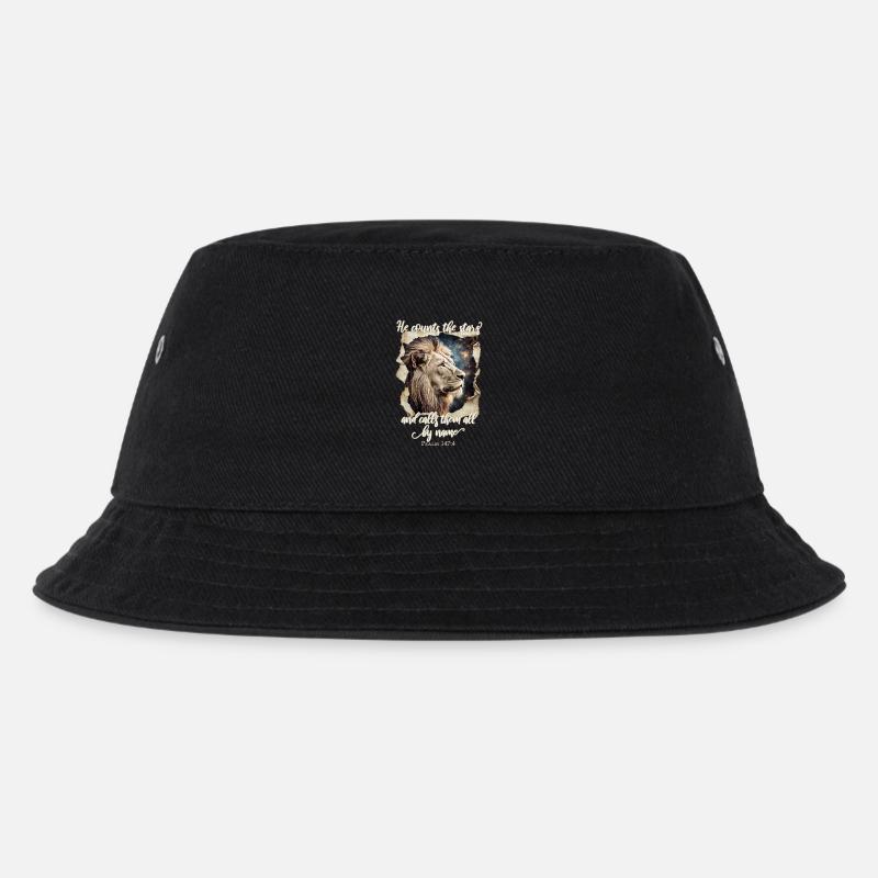 Löwe Bibelvers Christlich - Kinder Bucket Hat - Schwarz