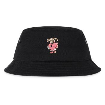 Daddys Girl Retro Herz Niedliche Rosa Familie - Kinder Bucket Hat - Schwarz - Vorne