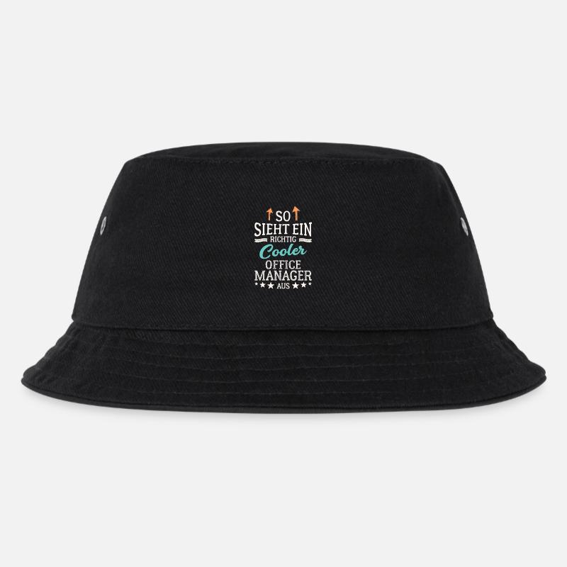 Cool Office Manager Team Leadership Office - Kids’ Bucket Hat - black
