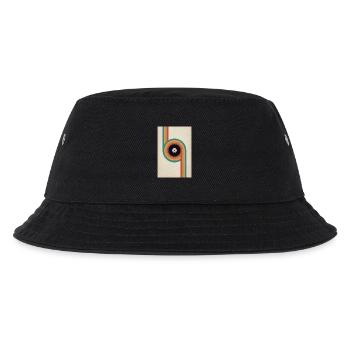 Retro Vinyl Poster Mid Century Musik Design - Kinder Bucket Hat - Schwarz - Vorne