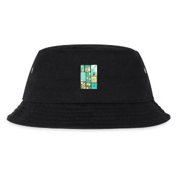 Colorful Botanical Mosaic - Kids’ Bucket Hat - black - Front