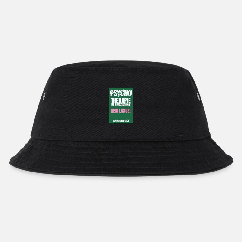 PSYCHO_06 - Kinder Bucket Hat - Schwarz