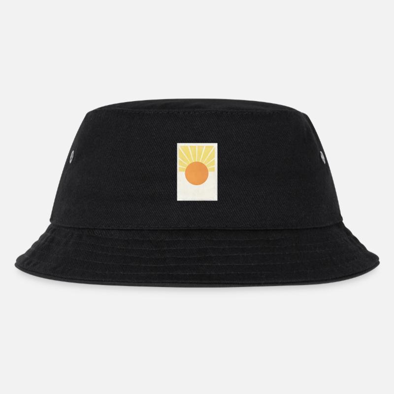 Sonne - Kinder Bucket Hat - Schwarz