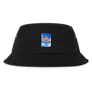 Friedensstifter Regenbogen-LED-Ring - Kinder Bucket Hat - Schwarz - Vorne