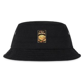Retro I Love Pelmeni – Russische Teigtaschen Style - Kinder Bucket Hat - Schwarz - Vorne