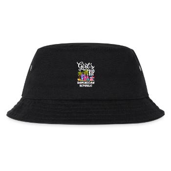 Dominikanische Republik Flagge Dom Rep Stolz - Kinder Bucket Hat - Schwarz - Vorne