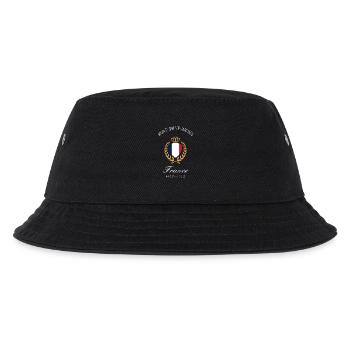 Mont-Saint-Michel Frankreich Wappen Reise Souvenir - Kinder Bucket Hat - Schwarz - Vorne
