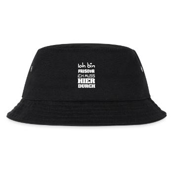 Friseur - Kinder Bucket Hat - Schwarz - Vorne