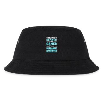 Niemand Ist Perfekt Aber Als Gamer Nah Dran Zocker - Kinder Bucket Hat - Schwarz - Vorne