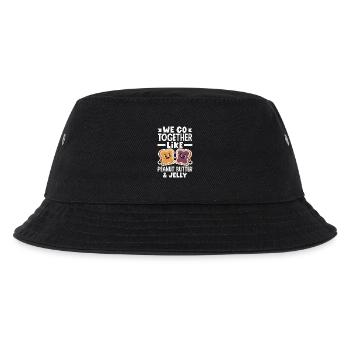 Erdnussbutter & Marmelade Partnerlook Design - Kinder Bucket Hat - Schwarz - Vorne