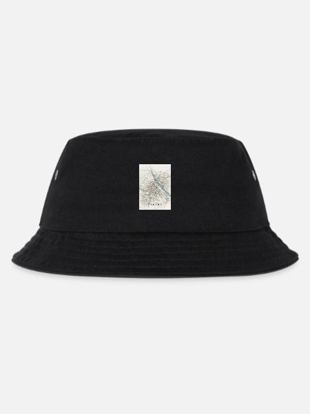 Map of Vienna: Streets and Blue River - Kids’ Bucket Hat - black