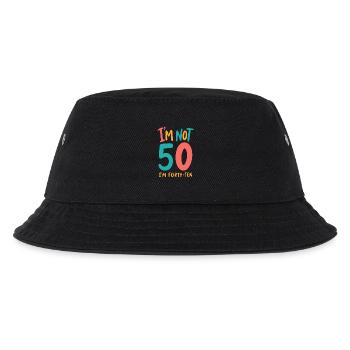50th Birthday - I'm not 50 I'm Forty Ten - Kids’ Bucket Hat - black - Front
