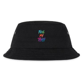 Feel My Touch Colorful Text Painting Print - Kids’ Bucket Hat - black - Front
