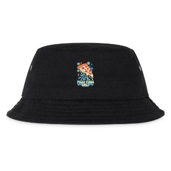 Pizza Vibes Only Retro Pizza - Kinder Bucket Hat - Schwarz - Vorne