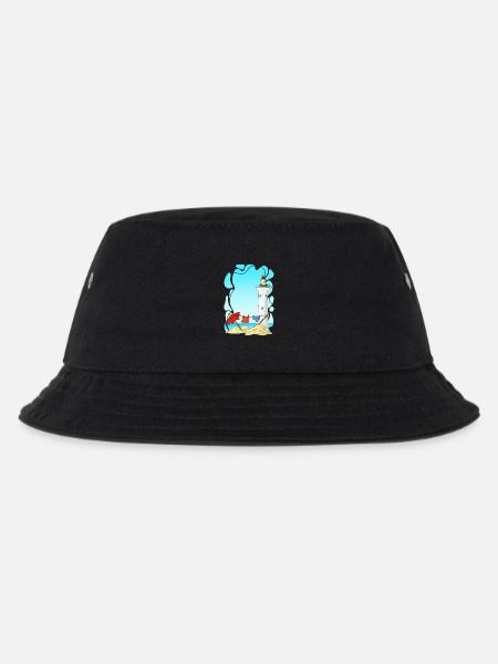 Leuchtturm am Sunny Beach - Kinder Bucket Hat - Schwarz