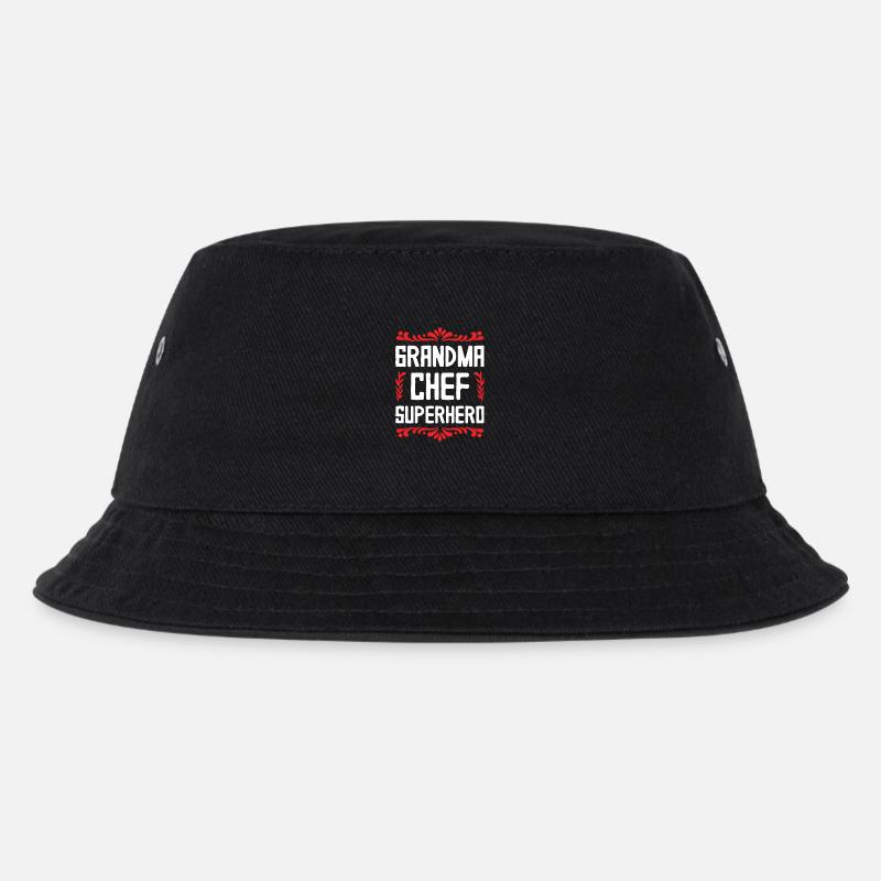 Oma Chef Superheld - Kinder Bucket Hat - Schwarz