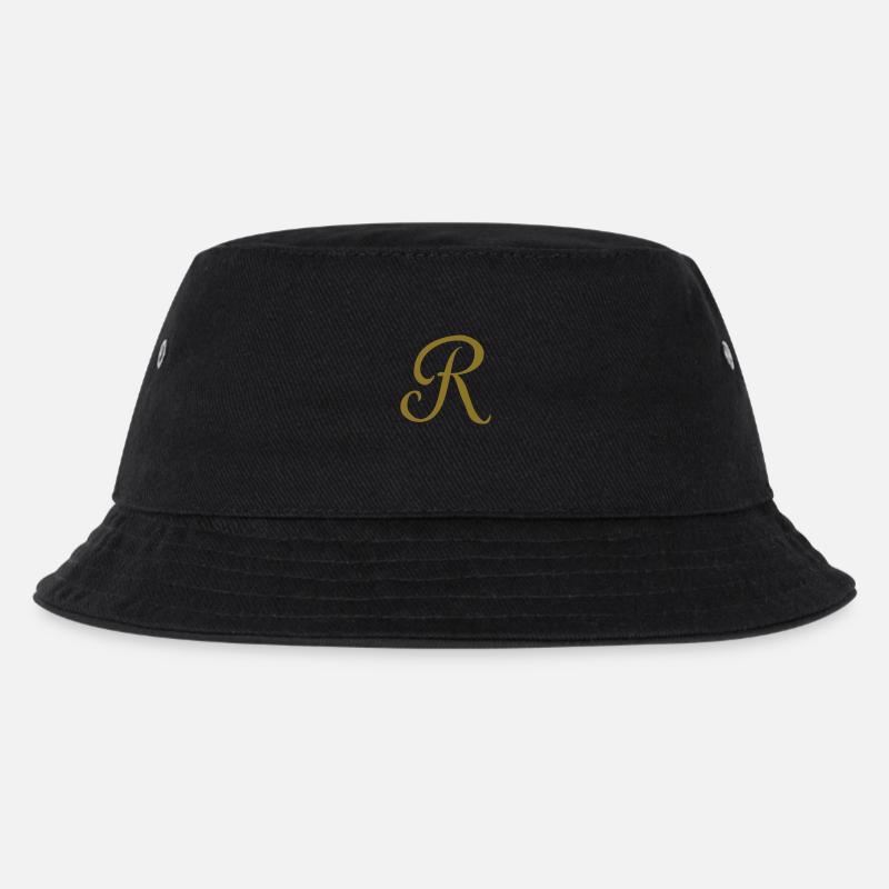 Buchstabe R - Kinder Bucket Hat - Schwarz