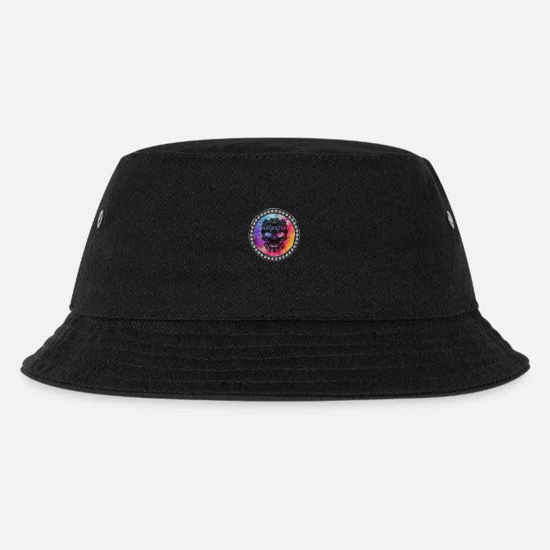 Glitzer Totenkopf - Kinder Bucket Hat - Schwarz
