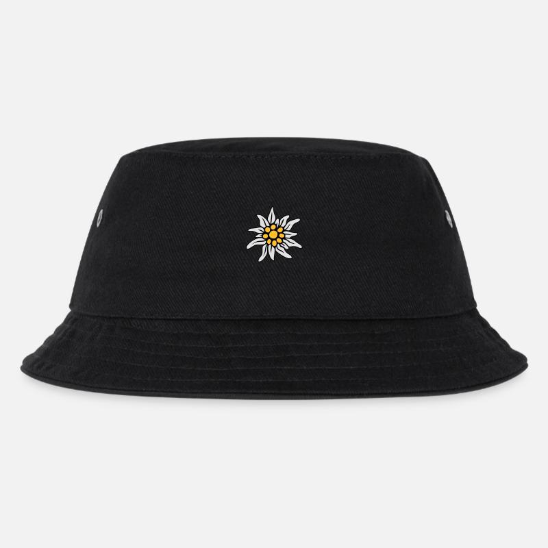 EDELWEISS BLÜTE - Kinder Bucket Hat - Schwarz