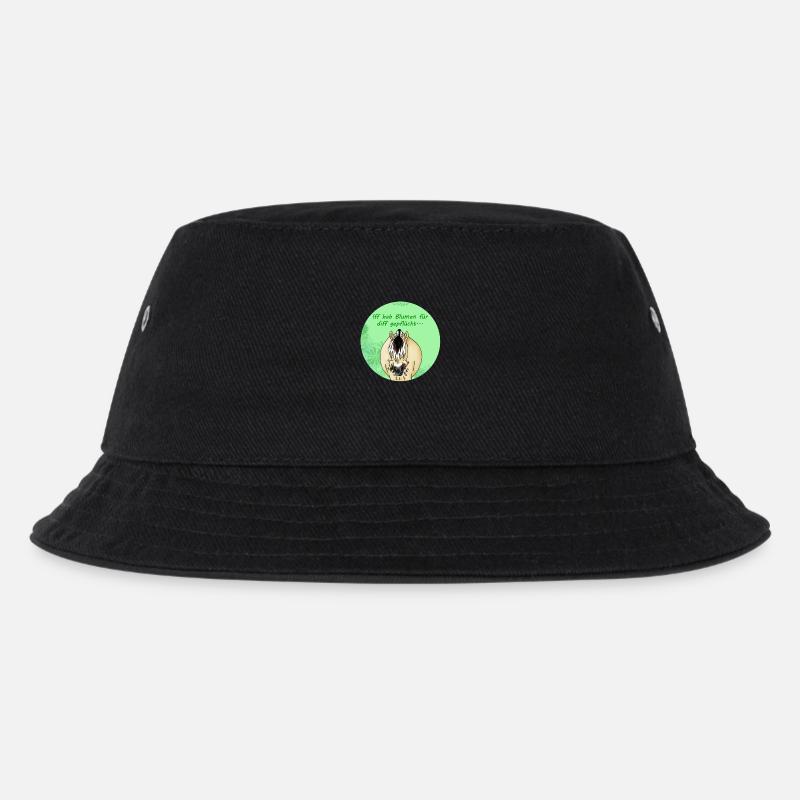 Blumen - Kinder Bucket Hat - Schwarz