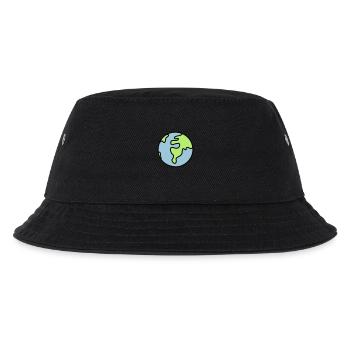 Globus - Welt - Kinder Bucket Hat - Schwarz - Vorne