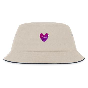 Lehrerin mit großem Herz - Kinder Bucket Hat - Natur/Navy - Vorne