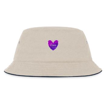 Lehrerin mit großem Herz - Kinder Bucket Hat - Natur/Navy - Vorne