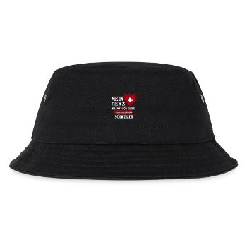 SCHWEIZER - MEIN HERZ BRENNT - Kinder Bucket Hat - Schwarz - Vorne