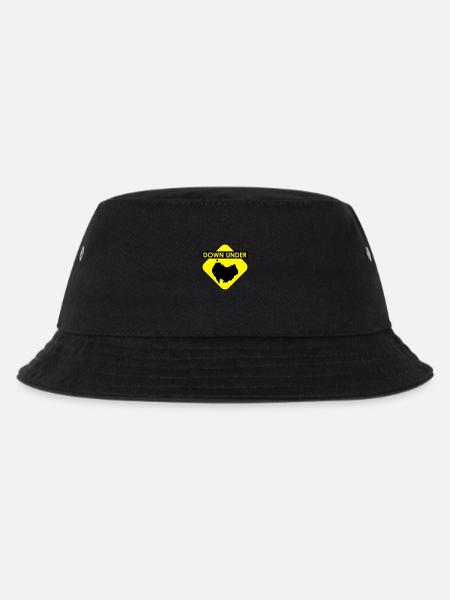 Australia Down Under Sign upside down - Kinder Bucket Hat - Schwarz