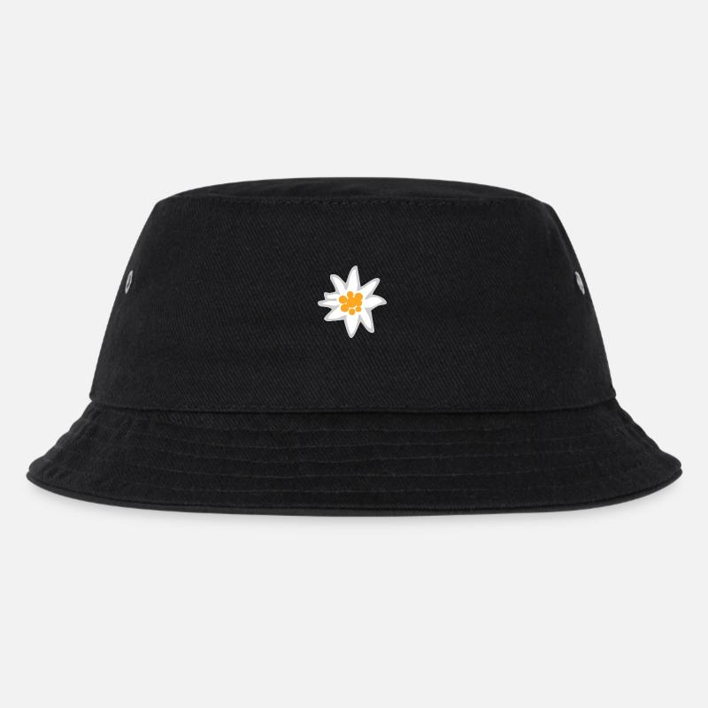 Edelweiss - Kinder Bucket Hat - Schwarz
