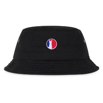 logo bleu rouge rond cercle silhouette contour lama ka - Bob Enfant - noir - Devant