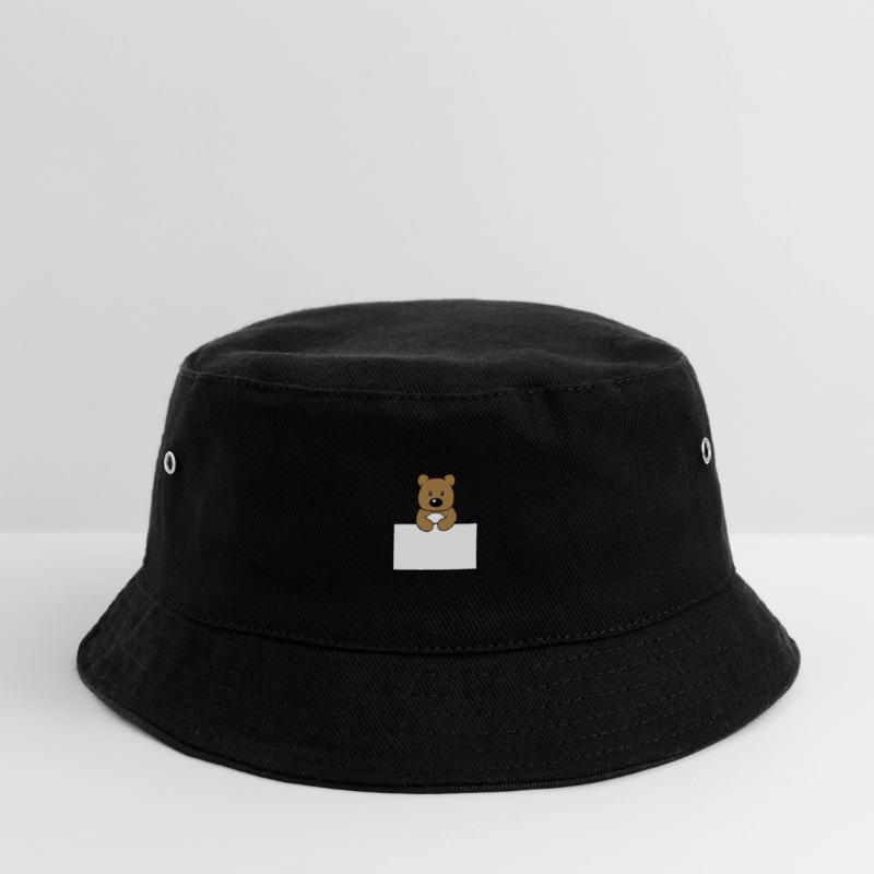 name shield frame text write teddy grizzly ba Kids’ Bucket Hat