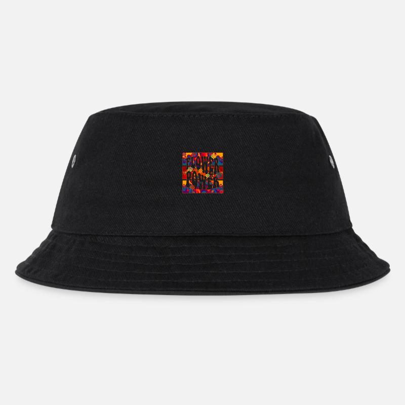 flower power feeling - Kinder Bucket Hat - Schwarz