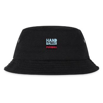 Handballer spielen Fussball zum Warm machen - Kinder Bucket Hat - Schwarz - Vorne