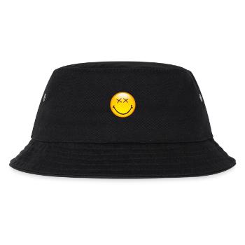 Smiley Happy - Kinder Bucket Hat - Schwarz - Vorne