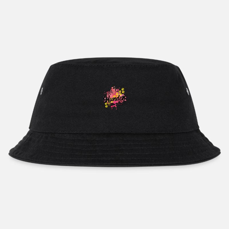 mit den hunden geht design - Kinder Bucket Hat - Schwarz