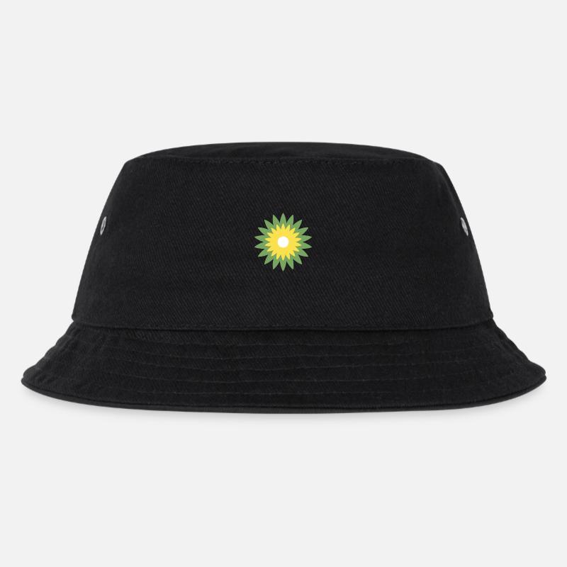 Blume - Kinder Bucket Hat - Schwarz