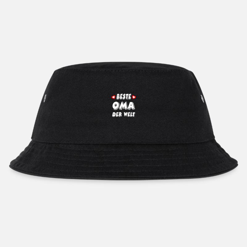 Oma - Kinder Bucket Hat - Schwarz