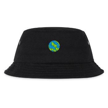 Bunter Ball Risse Muster - Kinder Bucket Hat - Schwarz - Vorne