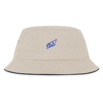im fat lets party - Kinder Bucket Hat - Natur/Navy - Vorne