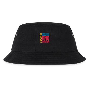 speak lyrics and sarcasm - Kids’ Bucket Hat - black - Front