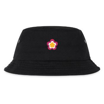 70s Flower Pattern Violet, Fascife, - Kids’ Bucket Hat - black - Front