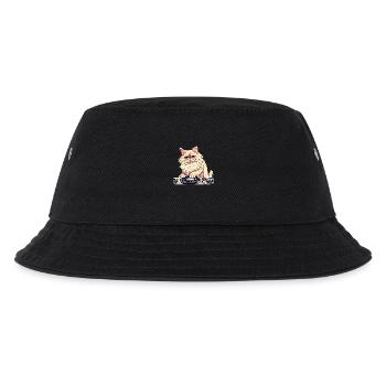 Perserkatze DJ Negan in Pixelart - Kinder Bucket Hat - Schwarz - Vorne