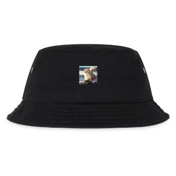Perserkatze Negan beim Wellenreiten - Kinder Bucket Hat - Schwarz - Vorne