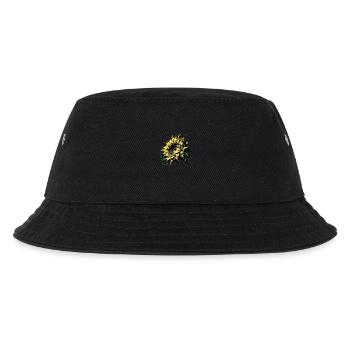 Sonnenblume | Sunflower - Kinder Bucket Hat - Schwarz - Vorne