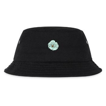 Flower, Light Blue, Blue Flower, Mauve - Kids’ Bucket Hat - black - Front