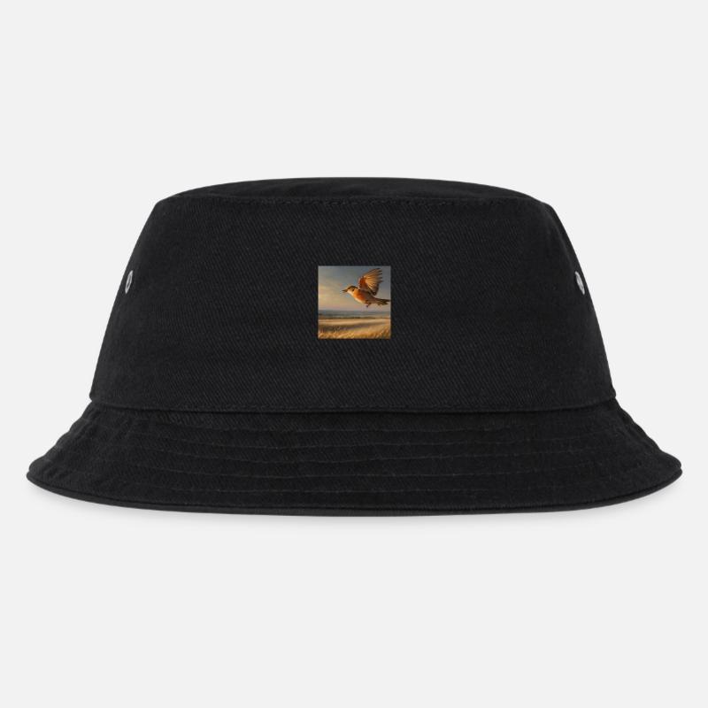 Vogel - Kinder Bucket Hat - Schwarz