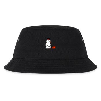 Winter DJ Schneemann Mixer Mischpult Musik Party - Kinder Bucket Hat - Schwarz - Vorne