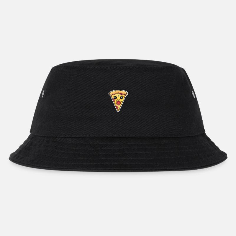 Pizzastück Pizzeria - Kinder Bucket Hat - Schwarz